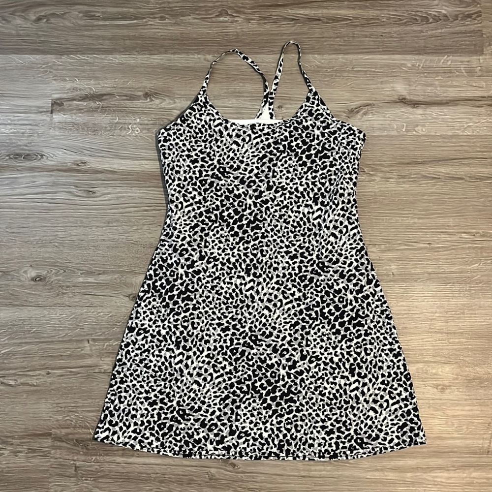 Leopard outdoor voices exercise dress size L
